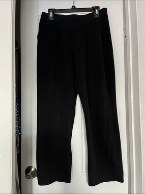 Time and Tru Black Straight-Leg Sweatpants